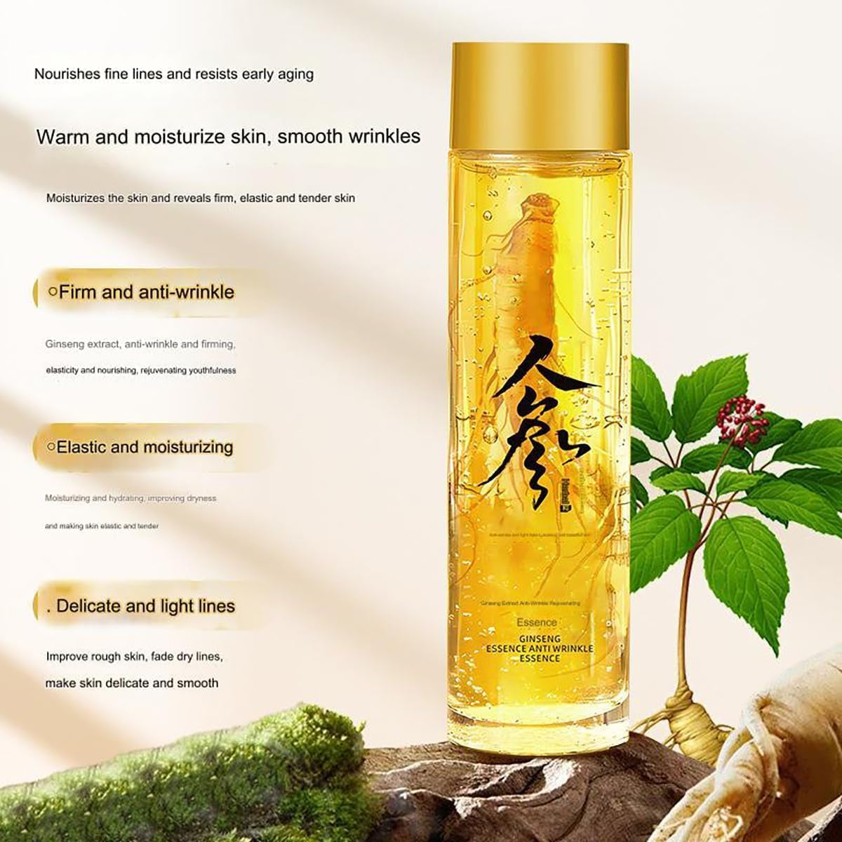 Ginseng Extract Liquid, Ginseng Peptide anti Aging Serum, Ginseng Extract, Ginseng anti Wrinkle Serum (2Bottle)