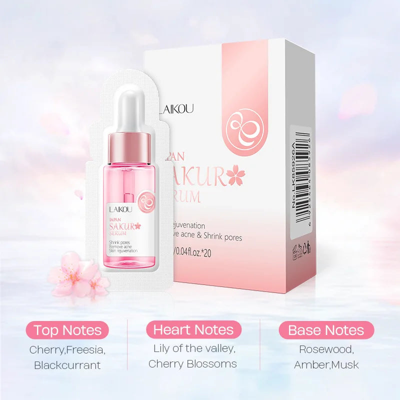 20Pcs Japan Sakura Serum Anti-Aging Whitening Moisturizer Nourish Repairing Brightening Rejuvenation Skin Face Serum Care