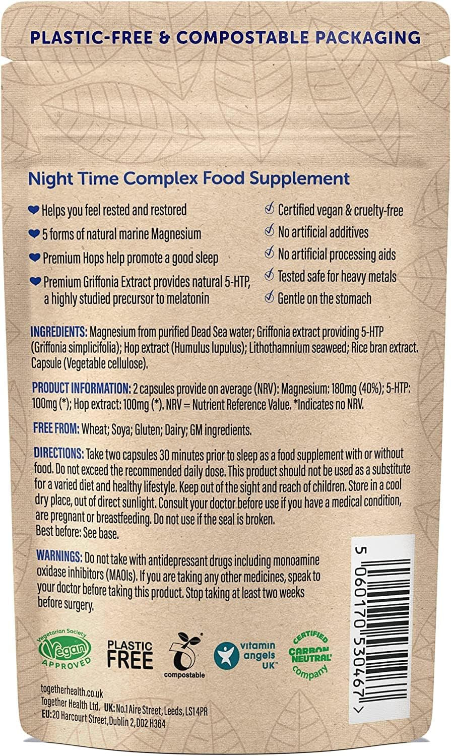 Health Oceanpure Night Time Magnesium Complex Capsules, 60-Count