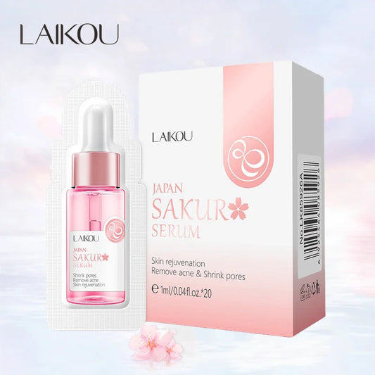 20Pcs Japan Sakura Serum Anti-Aging Whitening Moisturizer Nourish Repairing Brightening Rejuvenation Skin Face Serum Care