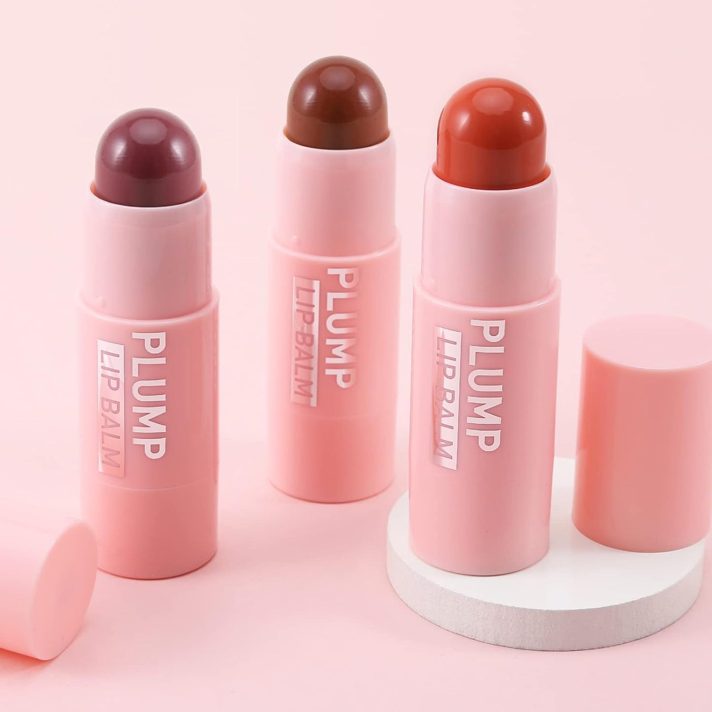 Lip Plumping Balm,Moisturizing Lip Plumper Makeup, Long Lasting Lip Moisturizer for Lip Care, Hydrating Lip Balm for Natural Lip Color