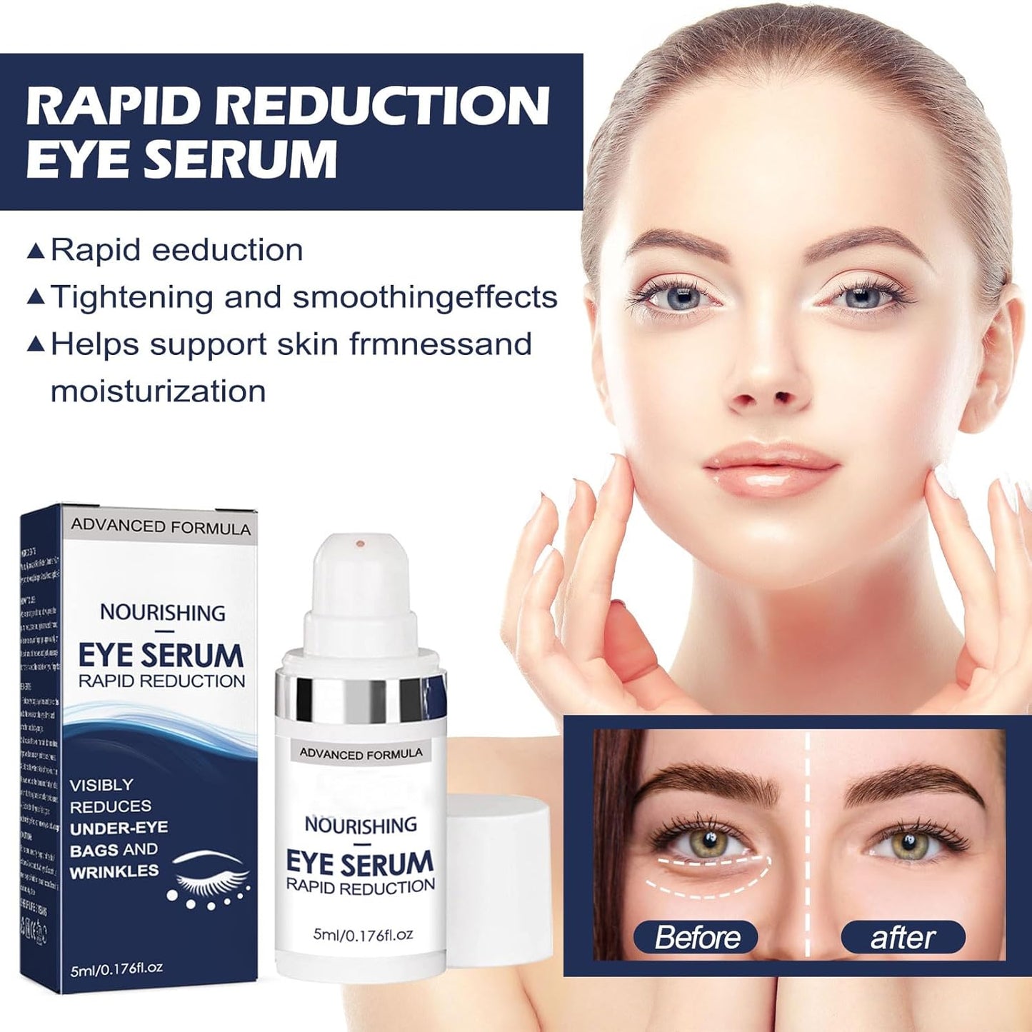 Anti Wrinkle Eye Serum, anti Wrinkle, Anti-Dryness,Serum Visibly Reduces Under-Eye Bags