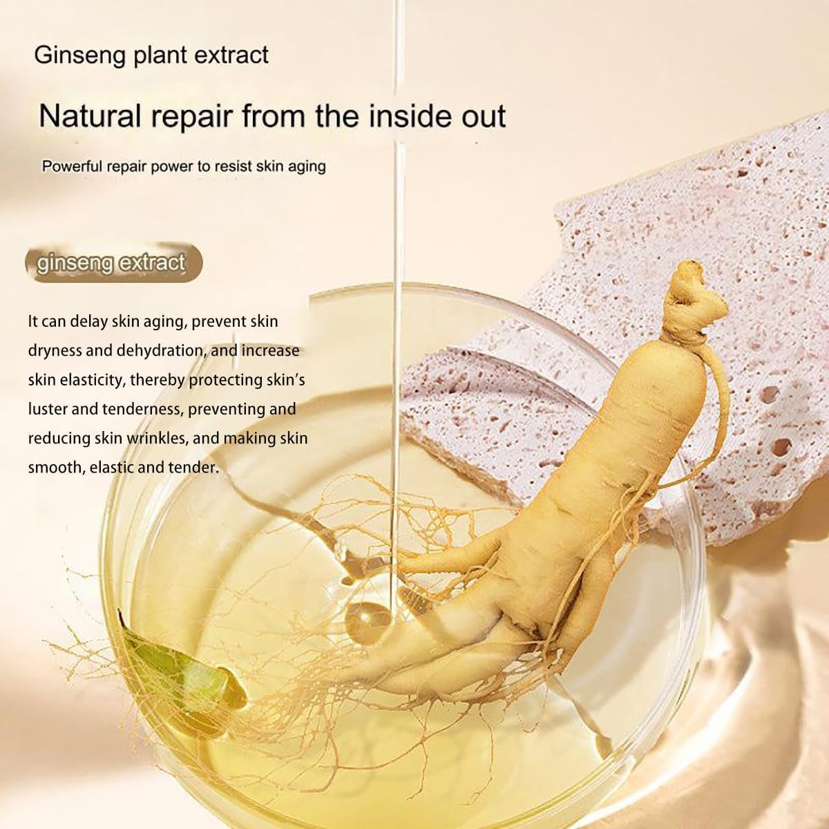 Ginseng Extract Liquid, Ginseng Peptide anti Aging Serum, Ginseng Extract, Ginseng anti Wrinkle Serum (2Bottle)