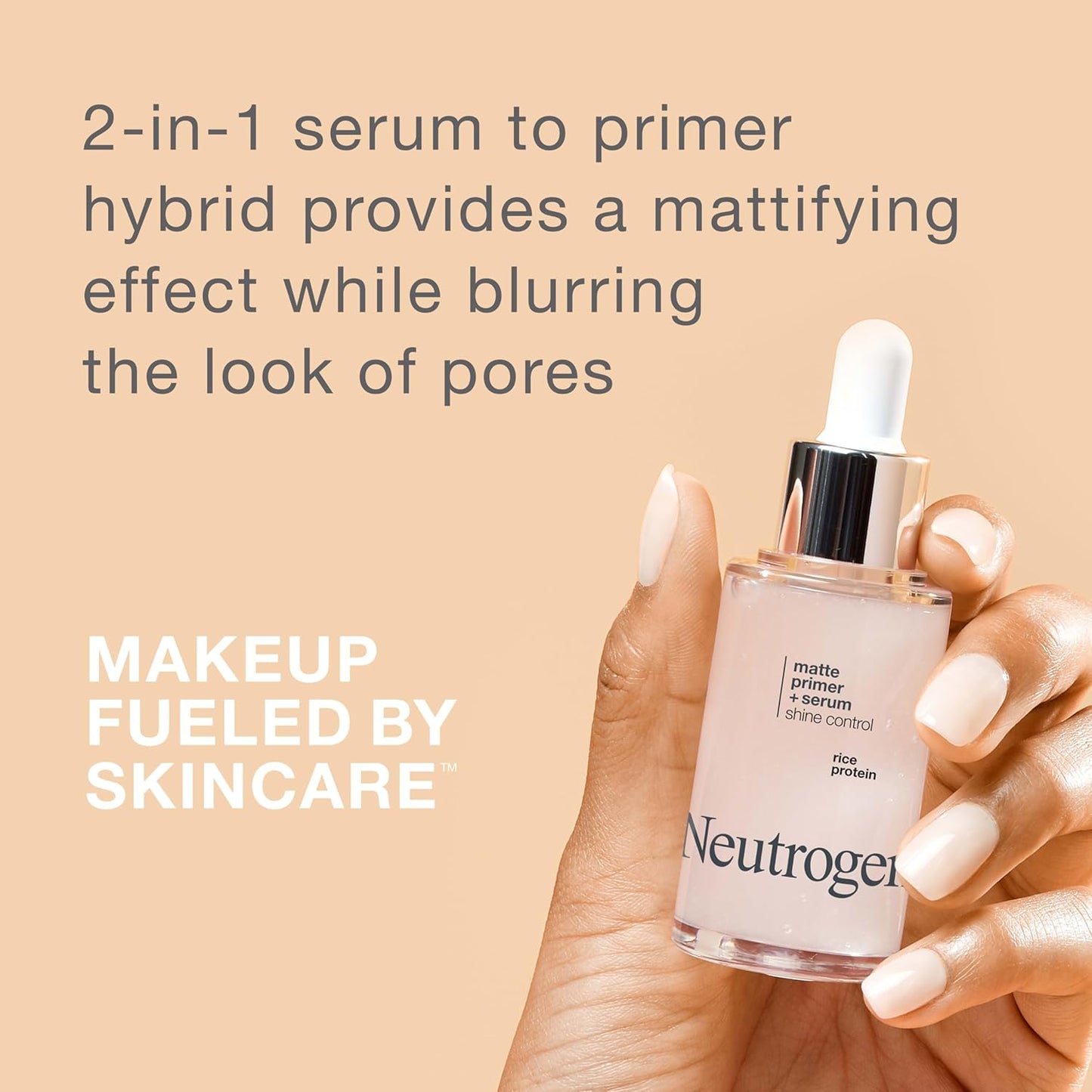 Shine Control Matte Booster Face Primer & Serum, Skin-Mattifying Serum-To-Primer with Rice Protein, Absorbs Excess Oil & Keeps Skin Shine Free, 1.0 Fl. Oz