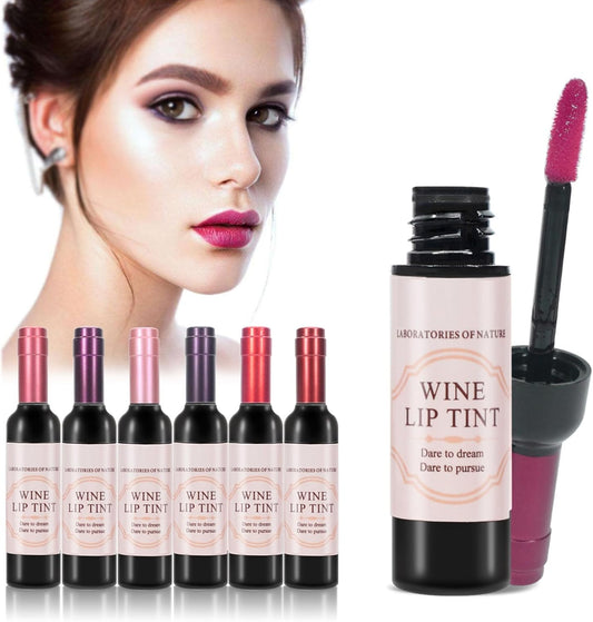 6 Colors/Set Wine Lipstick Matte Long Lasting Waterproof Lip Tint Set Lip Gloss Lip Stain