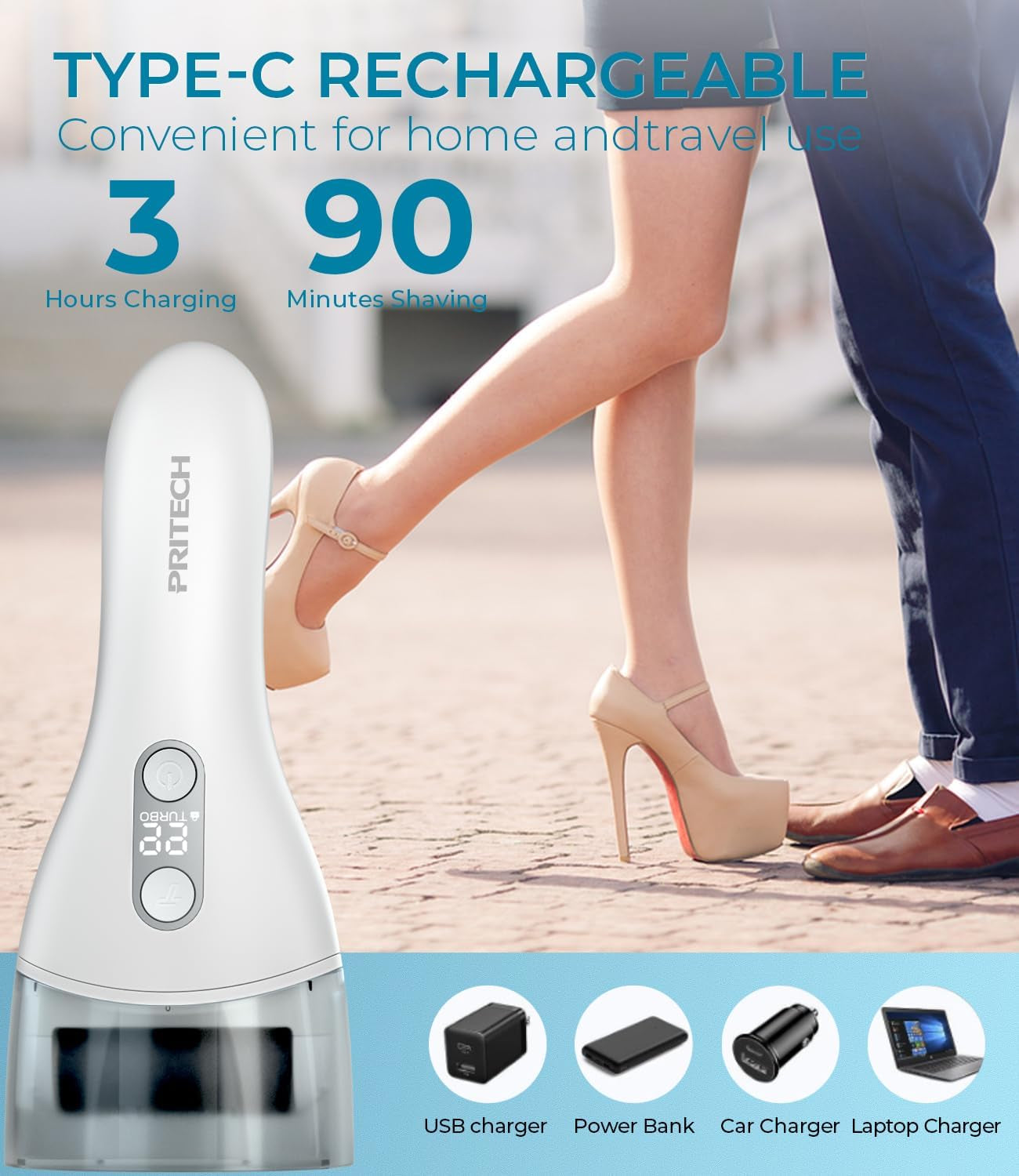 Electric Callus Remover for Feet, Rechargeable Foot File Electronic Pedicure Tools Kit for Calloused Removal, Waterproof Electric Foot Scrubber Duty Feet Care for Heels Dead, Heavy, Dry Skin
