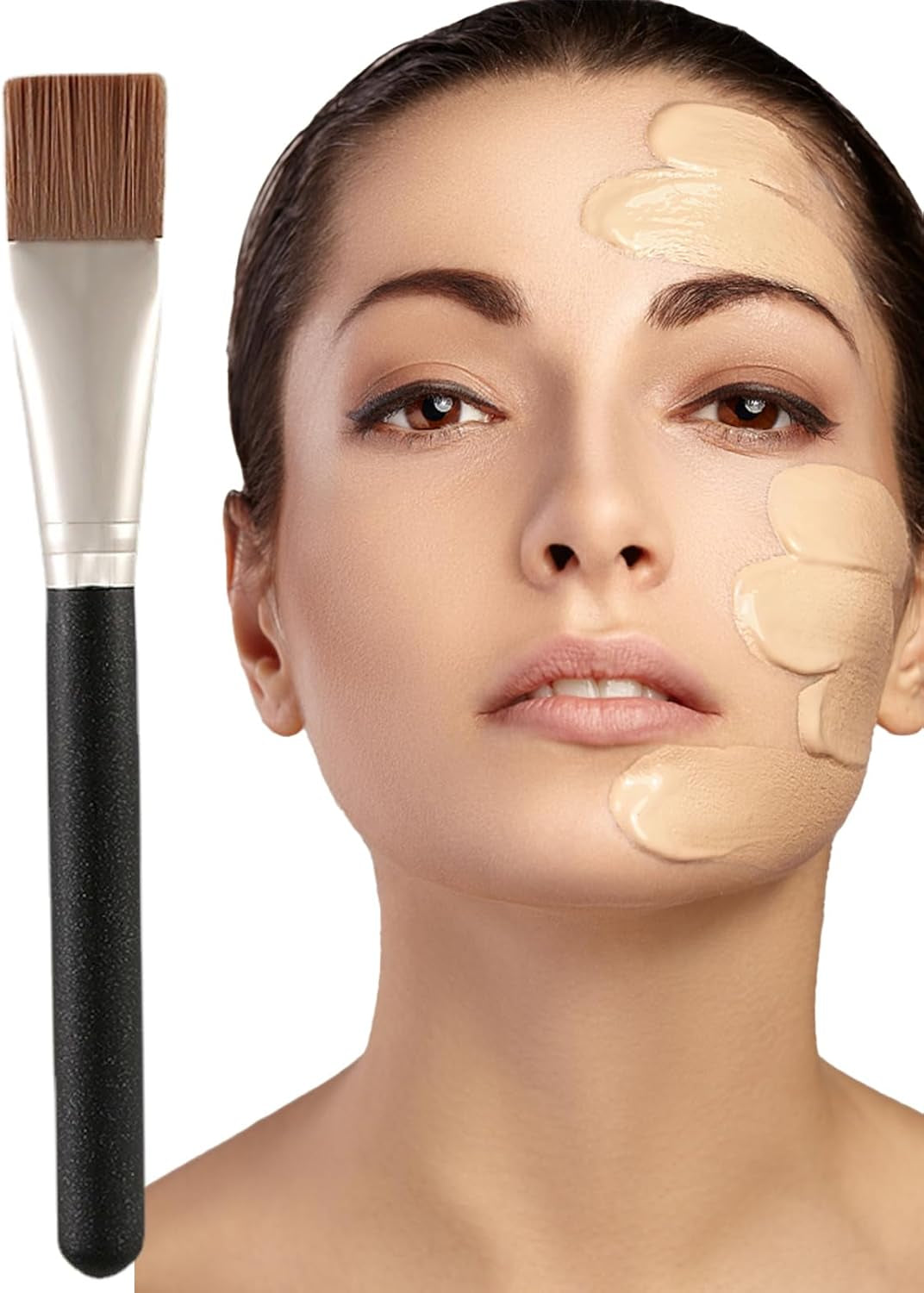 Concealer Brushes | Emulsion Cosmetics Portable Brushes with Flat Tip,Women Makeup Tools for Concealer, Pre-Makeup, Foundation, Foundation Cream, Masque Cream