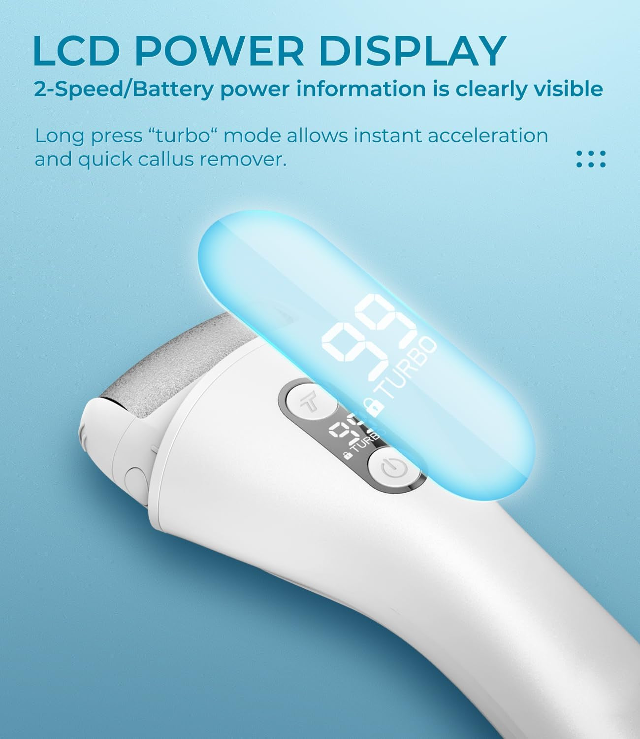 Electric Callus Remover for Feet, Rechargeable Foot File Electronic Pedicure Tools Kit for Calloused Removal, Waterproof Electric Foot Scrubber Duty Feet Care for Heels Dead, Heavy, Dry Skin
