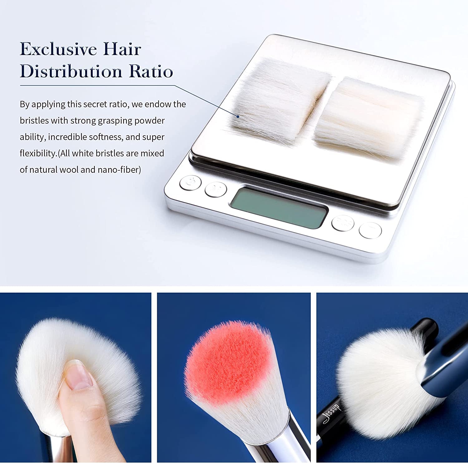 25Pcs Professional Makeup Brush Set Foundation Powder Concealer Eyeshadow Blending Blush Highlighter Natural-Synthetic Hair Brushes (Black/Silver),T175