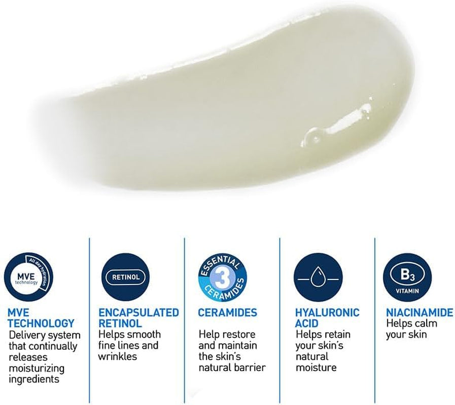 Cerave Skin Renewing Retinol Serum 30Ml, Nourising Anti-Ageing Serum for Younger Looking Skin, Anti-Wrinkle Serum for Fine Lines with Encapsulated Retinol, Hyaluronic Acid + 3 Essential Ceramides