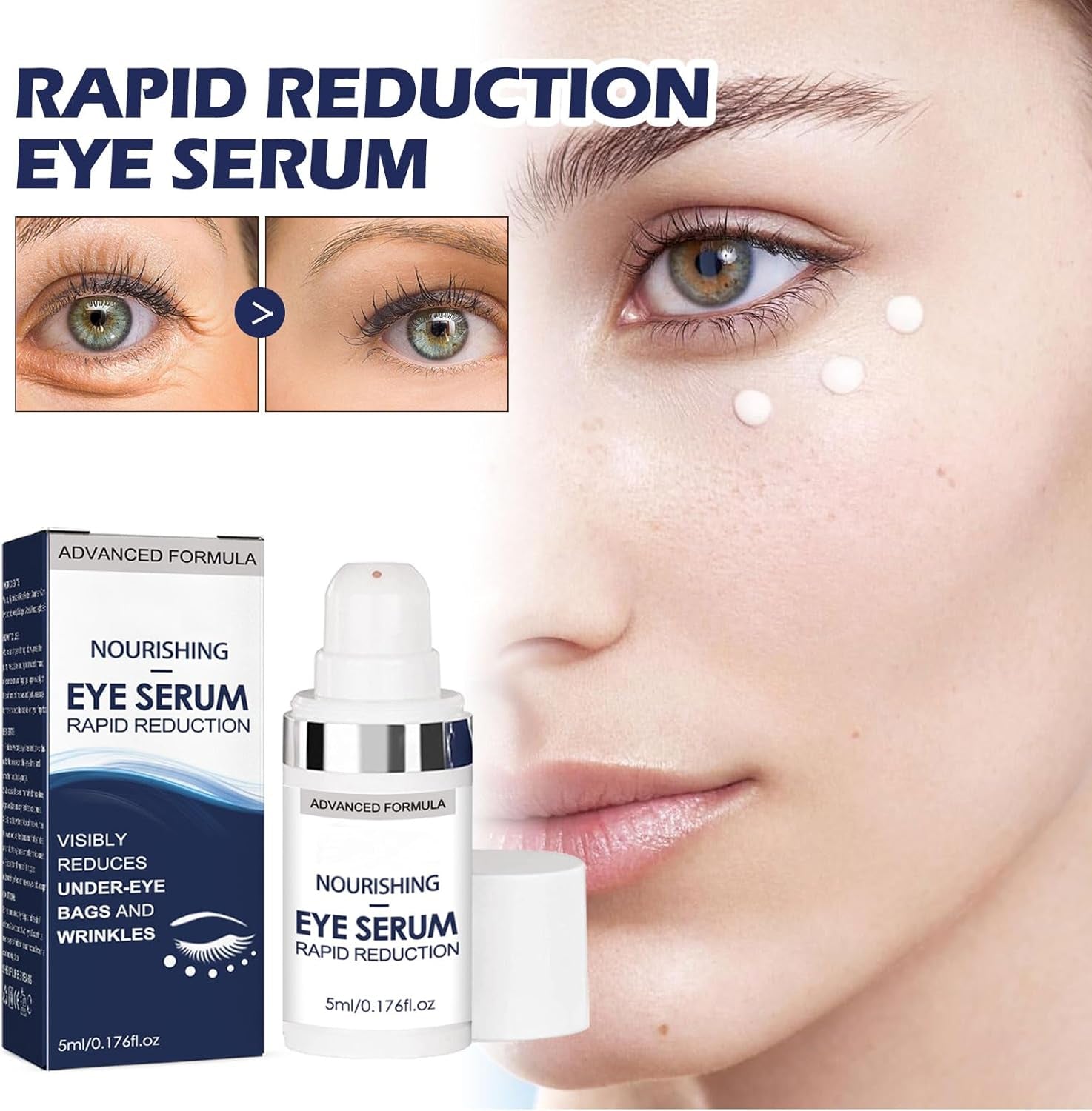 Anti Wrinkle Eye Serum, anti Wrinkle, Anti-Dryness,Serum Visibly Reduces Under-Eye Bags