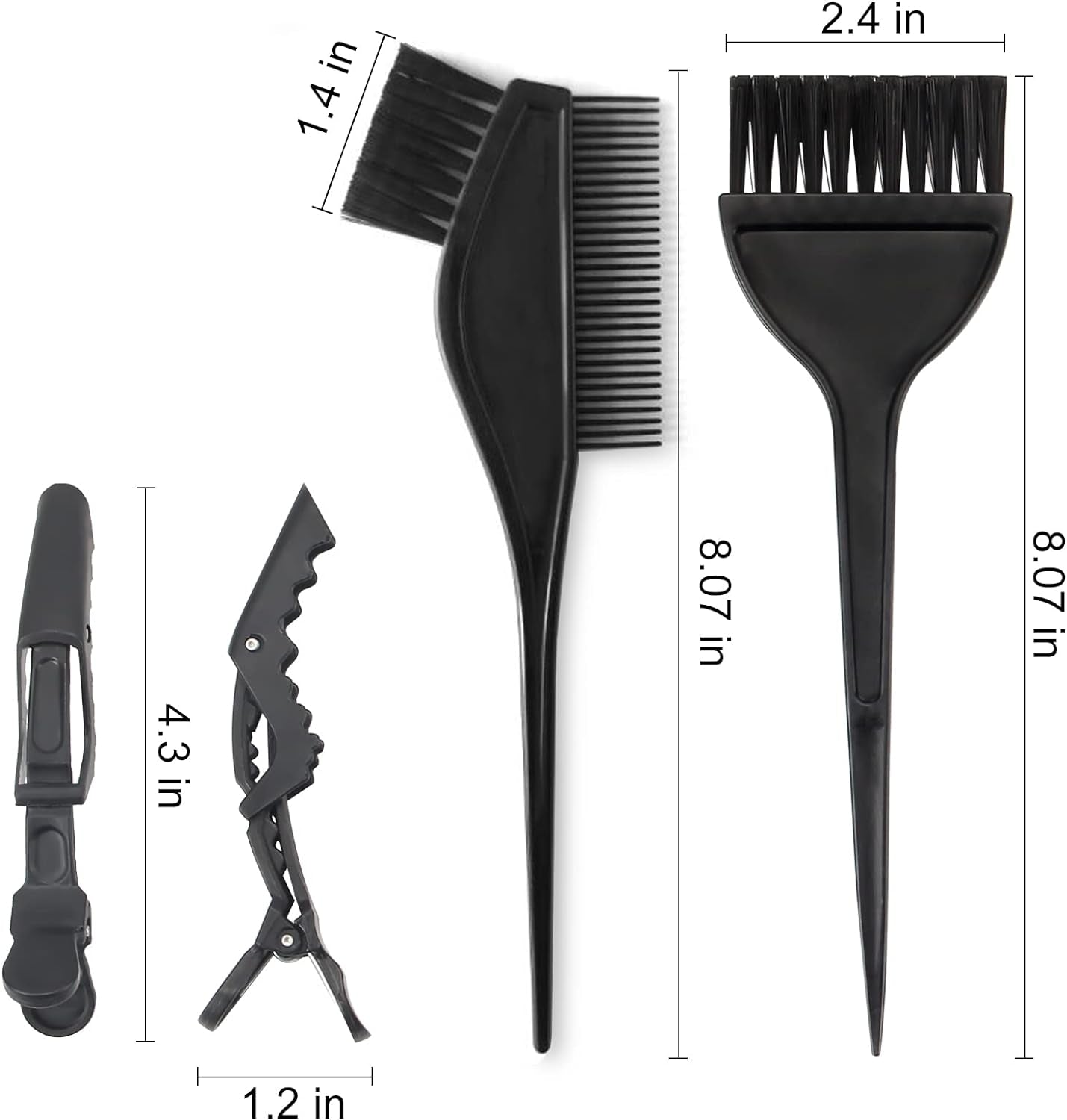 5Pcs Professional Salon Hair Coloring Dyeing Kit, Hair Bleach Dit Hair Coloring Products with Hair Dye Brush, Hair Color Bowl, Hair Clips