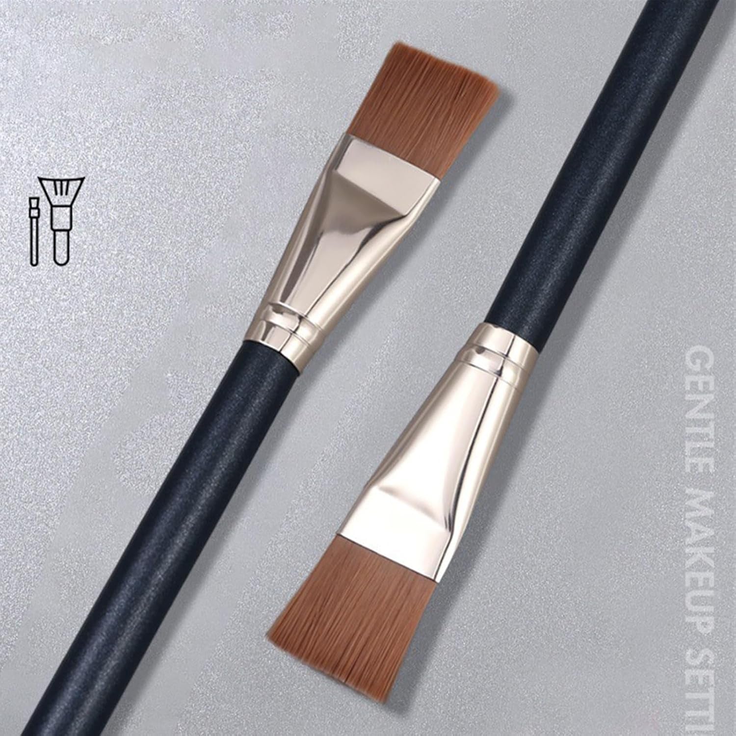 Concealer Brushes | Emulsion Cosmetics Portable Brushes with Flat Tip,Women Makeup Tools for Concealer, Pre-Makeup, Foundation, Foundation Cream, Masque Cream