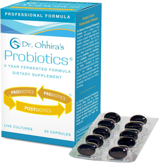 Dr. Ohhira'S Probiotics Professional Formula, 5 Year Fermented Dietary Supplement with Probiotics, 60 Capsules
