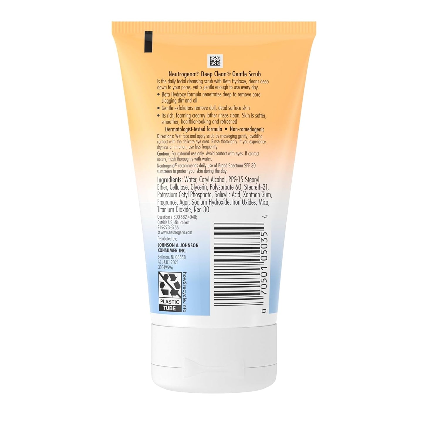 Deep Clean Gentle Daily Facial Scrub, Oil-Free Cleanser, 4.2 Fl Oz