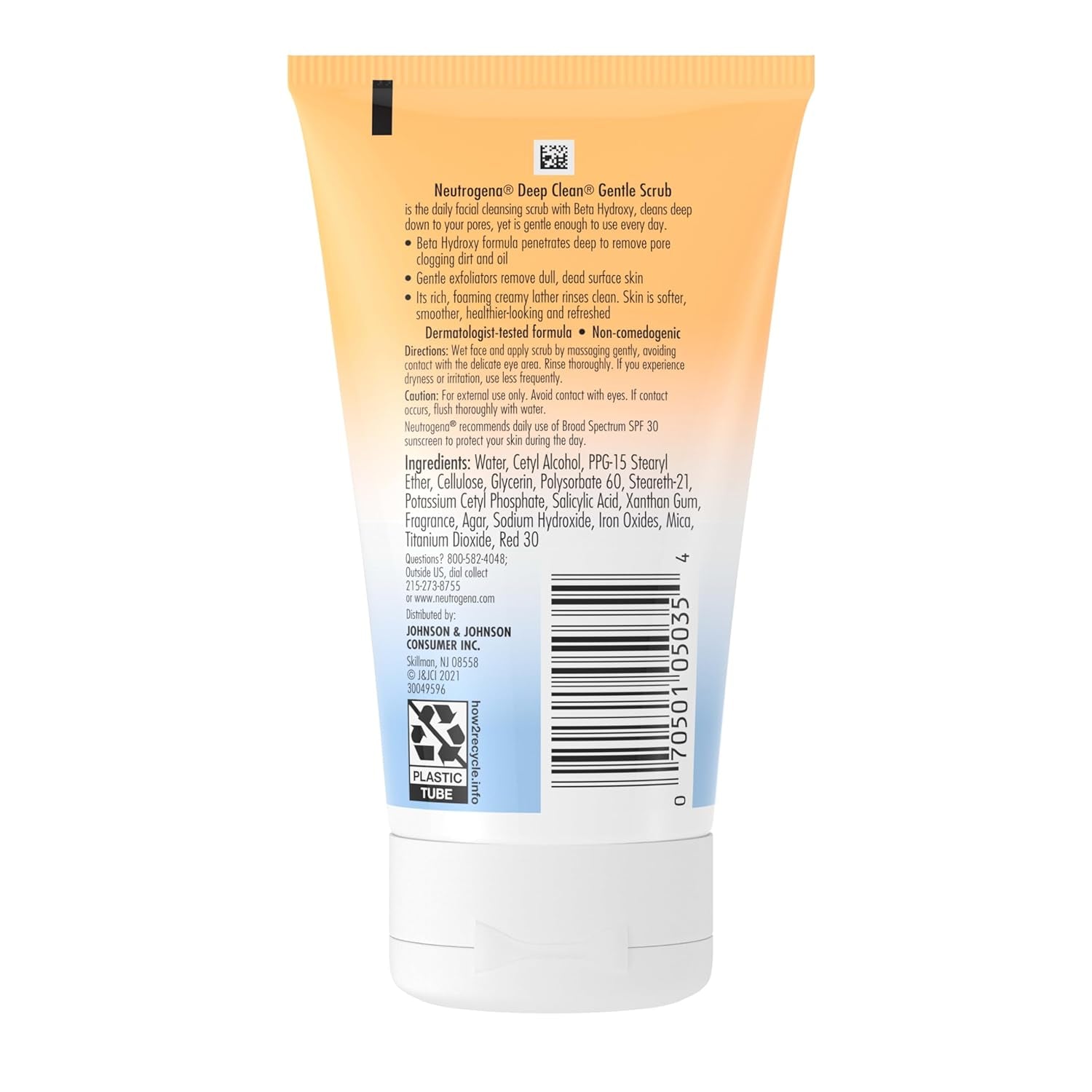 Deep Clean Gentle Daily Facial Scrub, Oil-Free Cleanser, 4.2 Fl Oz