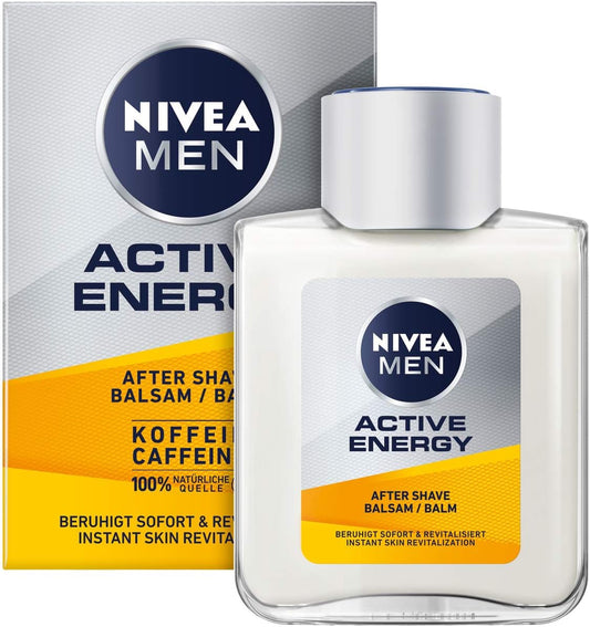 Active Energy after Shave Balm (100 Ml), Revitalising after Shave, Skin Care with Caffeine from 100% Natural Source