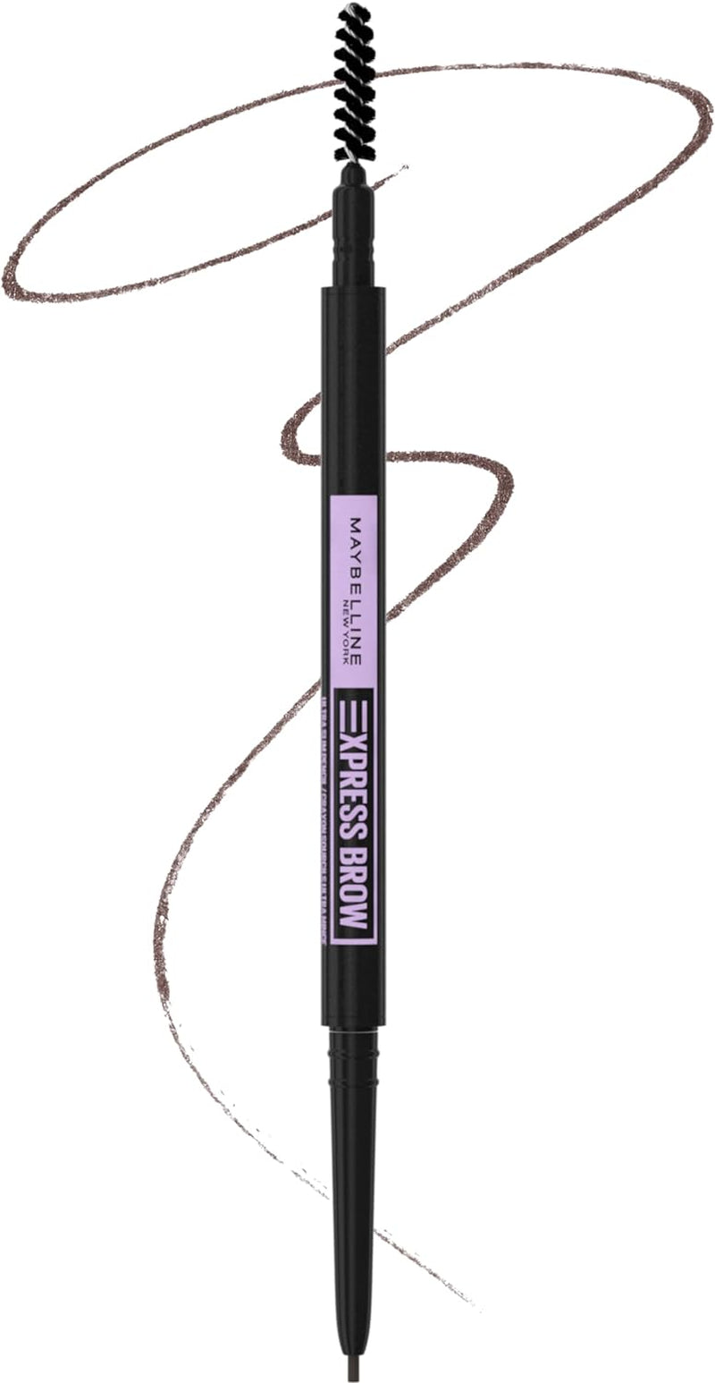 New York Eyebrow Pencil, Defines Eyebrows, Slim Precision Tip, Buildable Formula, Built-In Spoolie Brush, Brow Ultra Slim, Deep Brown