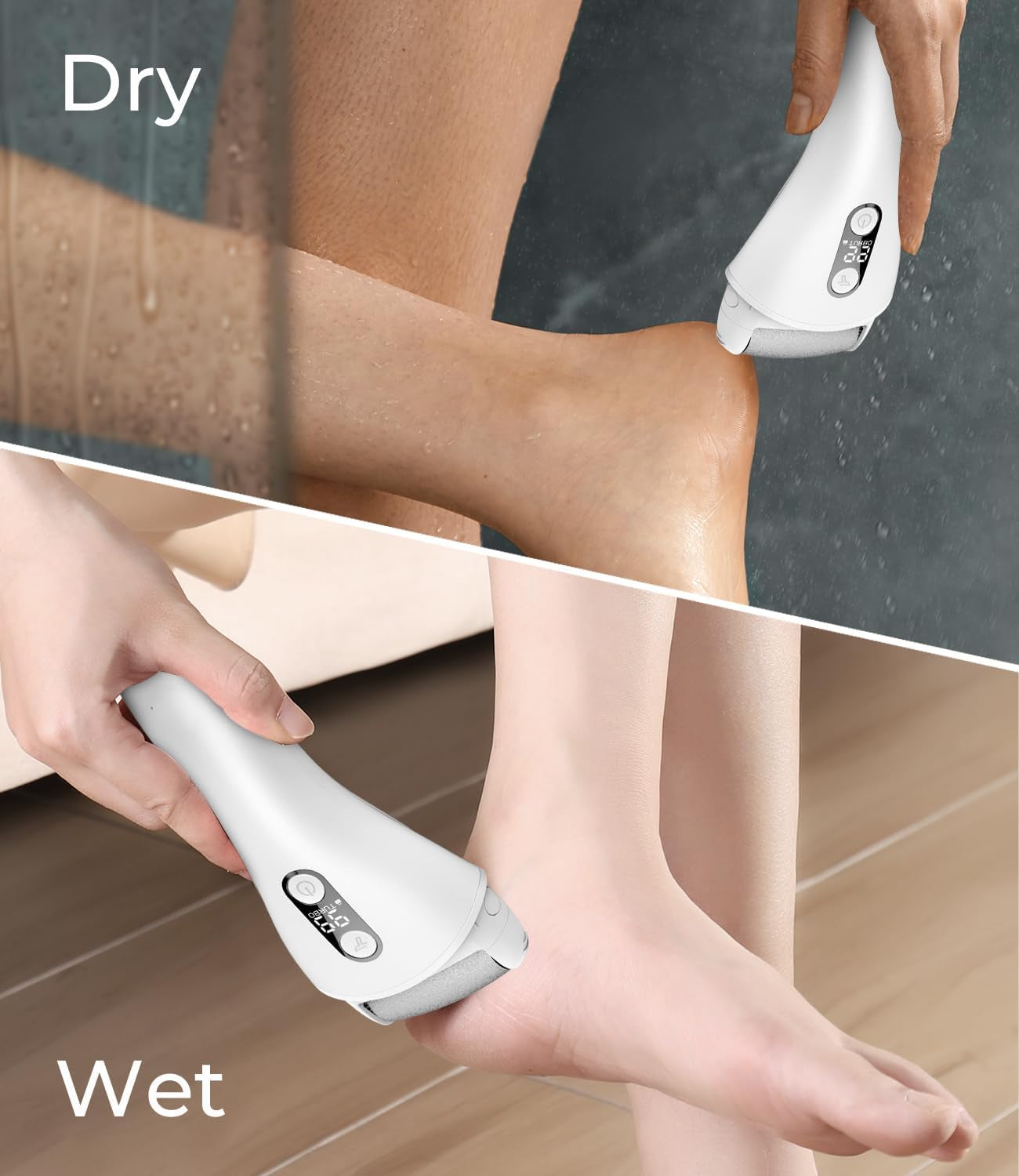 Electric Callus Remover for Feet, Rechargeable Foot File Electronic Pedicure Tools Kit for Calloused Removal, Waterproof Electric Foot Scrubber Duty Feet Care for Heels Dead, Heavy, Dry Skin