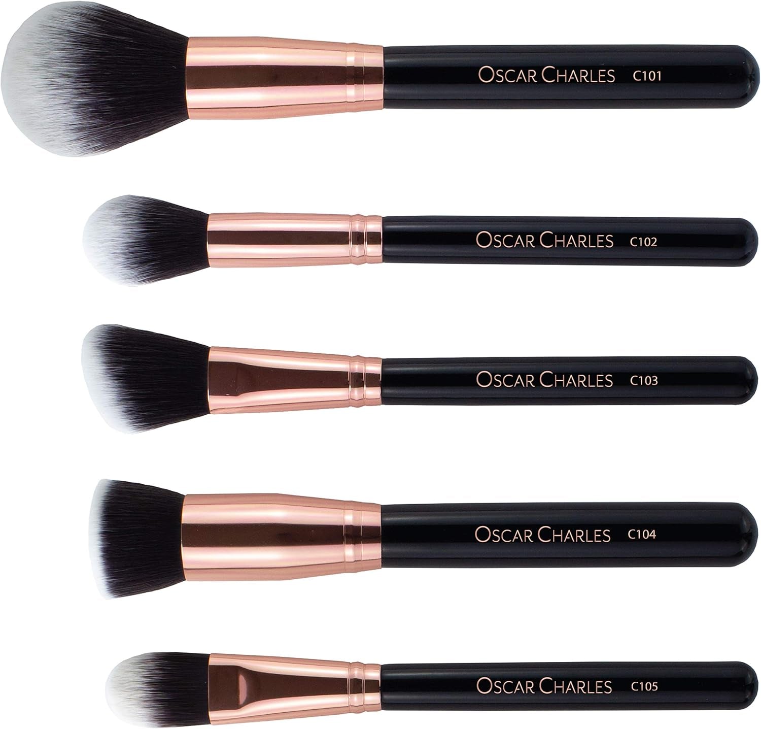 17 Piece Professional Makeup Brush Set: Make up Brushes with Case, Beauty Blender, Brush Cleaner, Product Guide and Gift Box