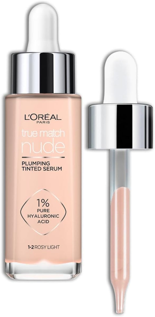 L’Oréal Paris Serum Foundation, Hydrating & Smoothing, True Match Nude Plumping Serum, 30 Ml, Sh