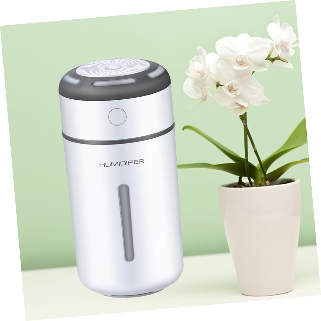 Mini Aroma Diffuser Humidifier Oil Diffuser for Car Office Home Led Light Changing White