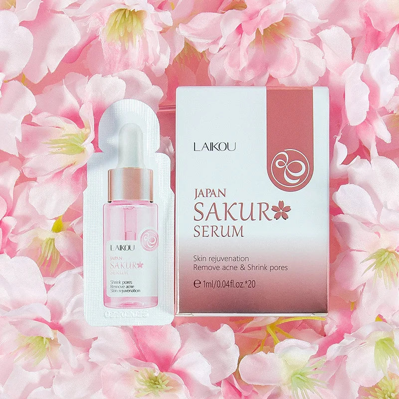 20Pcs Japan Sakura Serum Anti-Aging Whitening Moisturizer Nourish Repairing Brightening Rejuvenation Skin Face Serum Care