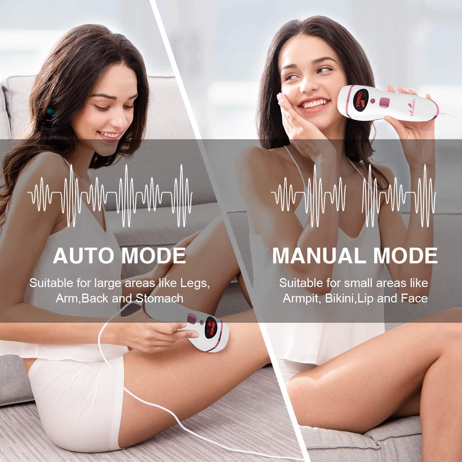 IPL Hair Removal for Women and Men, Body & Face, At-Home Permanent Reduction, Alternative to Salon Laser Hair Removal
