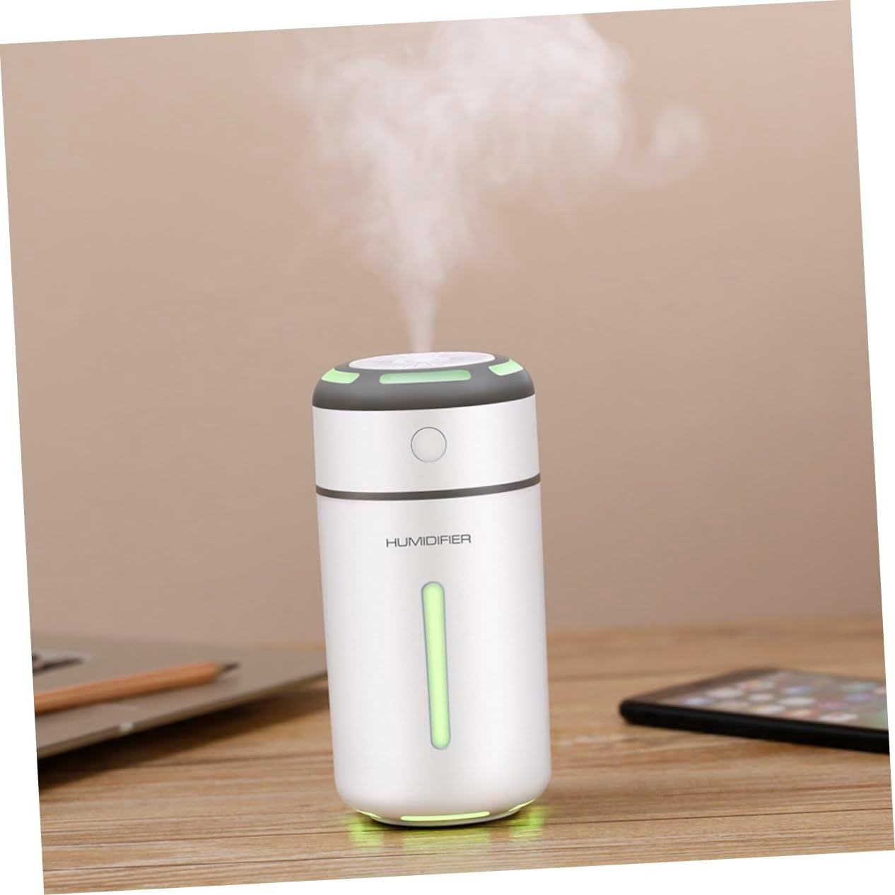 Mini Aroma Diffuser Humidifier Oil Diffuser for Car Office Home Led Light Changing White