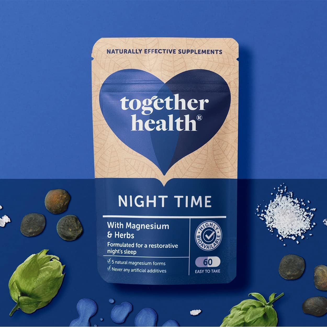 Health Oceanpure Night Time Magnesium Complex Capsules, 60-Count
