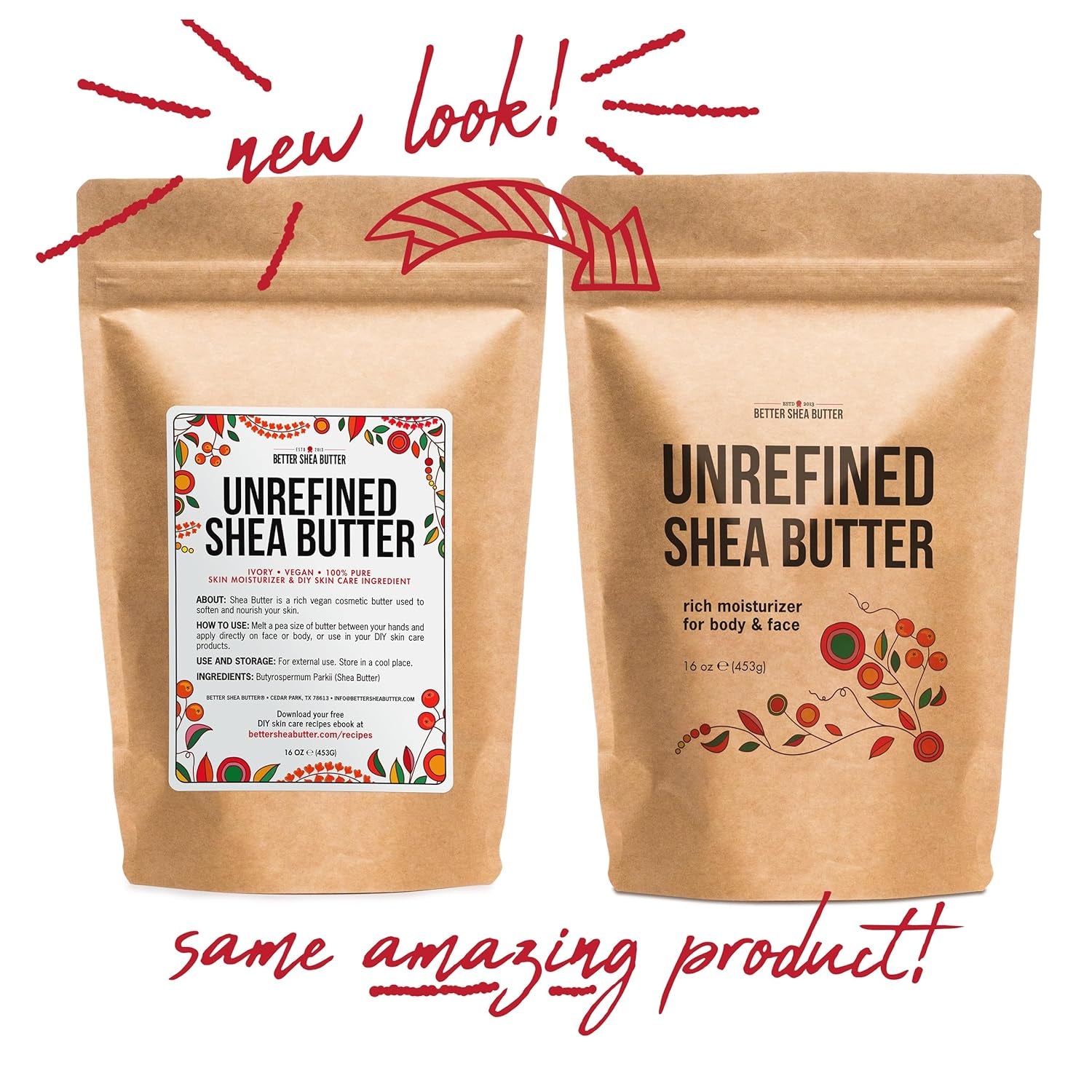 Raw Shea Butter - 100% Pure Shea Butter for Hair and Body | Unrefined Shea Butter to Make Lotion for Extremely Dry Skin, DIY Lip Balm, Body Butter and Shea Butter Soap | Natural Moisturizer