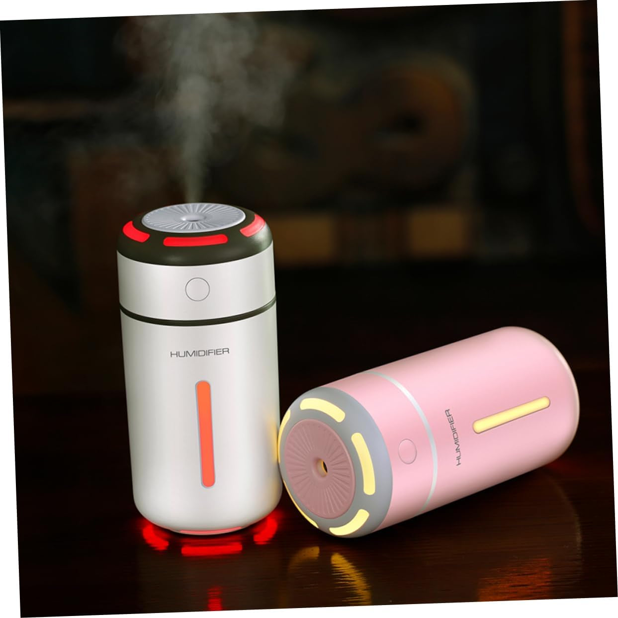 Mini Aroma Diffuser Humidifier Oil Diffuser for Car Office Home Led Light Changing White