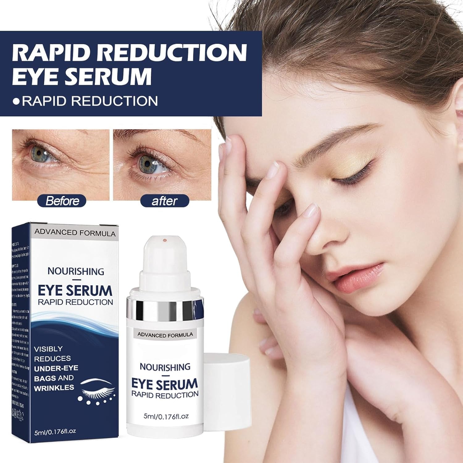Anti Wrinkle Eye Serum, anti Wrinkle, Anti-Dryness,Serum Visibly Reduces Under-Eye Bags