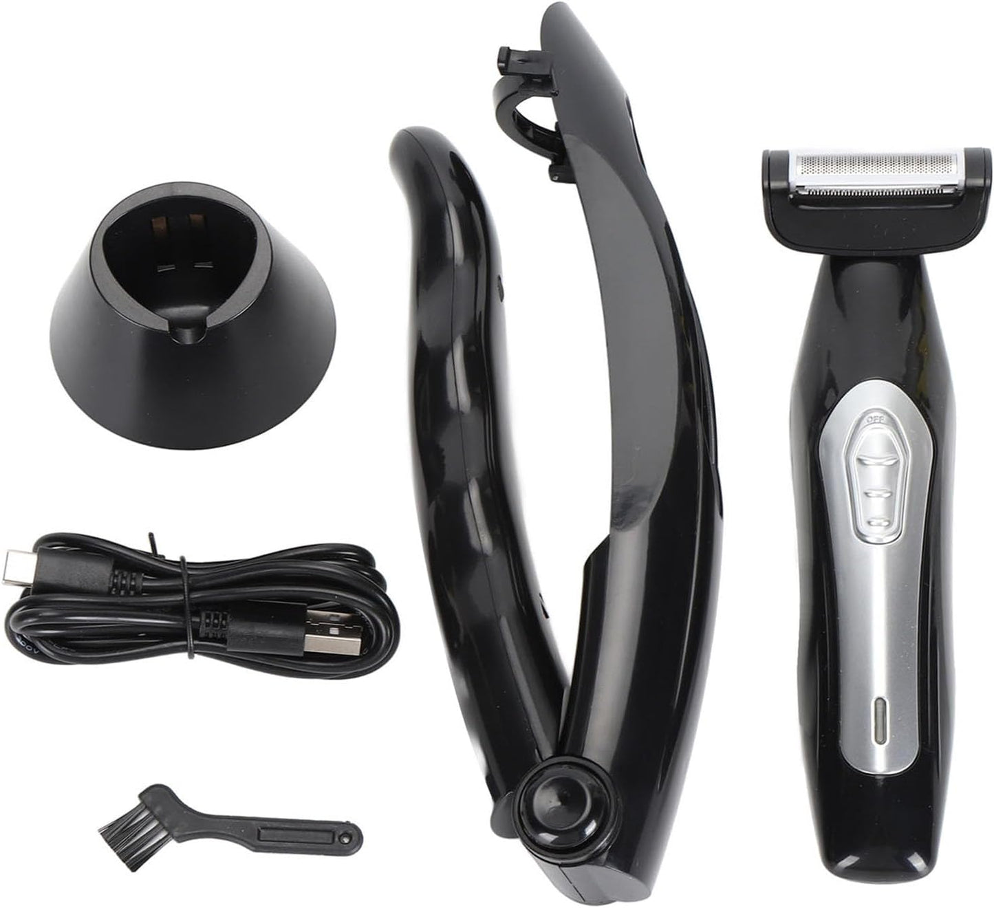 Multi-Fuctional Chest Back Shavers for Men, Wet Dry Use Back Extreme Reach Removable Handle Power Burst Manscaped Shavers for Men‘S Daily Care