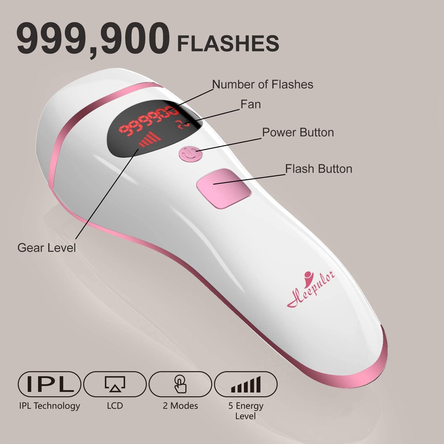 IPL Hair Removal for Women and Men, Body & Face, At-Home Permanent Reduction, Alternative to Salon Laser Hair Removal
