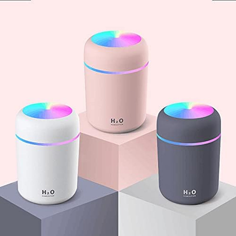 Air Diffuser Aroma Ultrasonic Essential Oil Car Mini Industrial Bedroom the Croods Defuser Difuser Portable Humidifier (Grey)