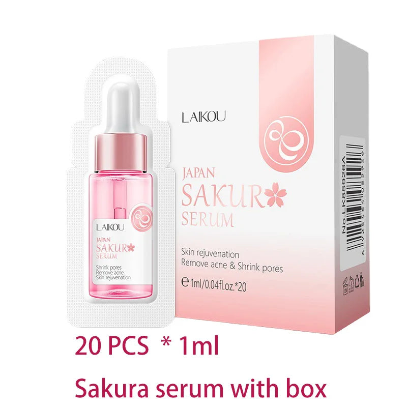 20Pcs Japan Sakura Serum Anti-Aging Whitening Moisturizer Nourish Repairing Brightening Rejuvenation Skin Face Serum Care