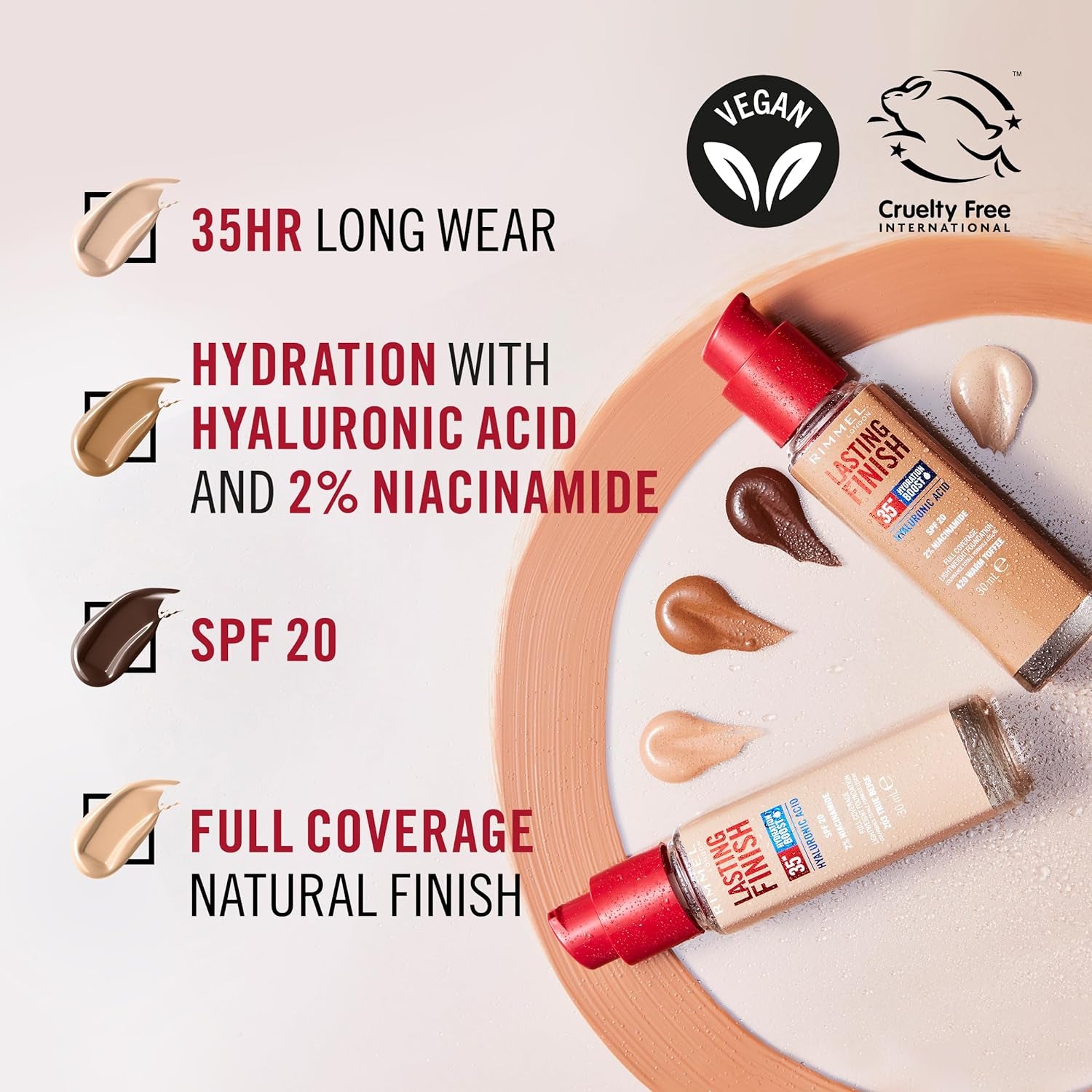 London Lasting Finish 35 Hour Foundation, 010 Rose Ivory