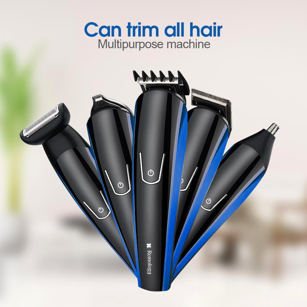 Beard Trimmer Hair Clipper, Electric Cordless Men’S 5 in 1 Grooming Kit, Hair Trimmer & Mustache Trimmer & Ear Nose Hair Trimmer& Foil Trimmer with Blade Waterproof USB Rechargeable