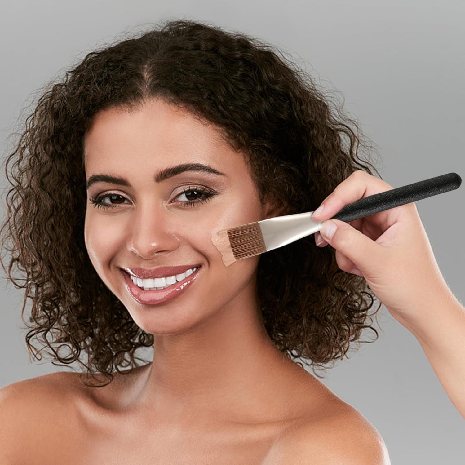 Concealer Brushes | Emulsion Cosmetics Portable Brushes with Flat Tip,Women Makeup Tools for Concealer, Pre-Makeup, Foundation, Foundation Cream, Masque Cream