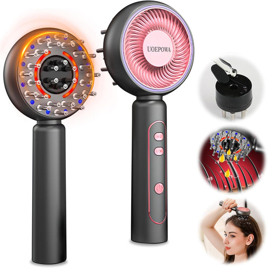 Scalp Massaging Brush with Oil Applicator for Women Wife, Cordless Electric Massager for Scalp & Hair, 3 Vibration Modes & EMS Massage, Portable Scalp Messenger for Hair & Head Relaxation