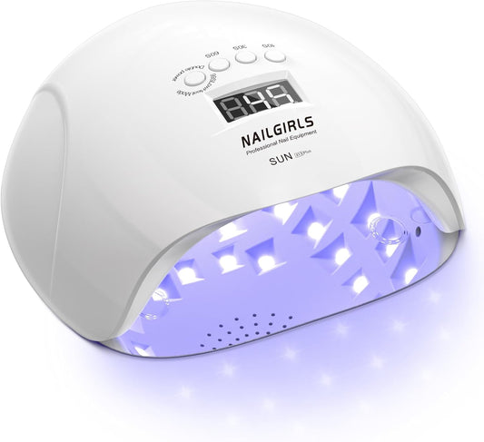 UV LED Nail Lamp,  150W Nail Dryer for Gel Nail Polish 4 Timer Setting with Automatic Sensor, UV Nail Light Curing Lamp for Home, Salon